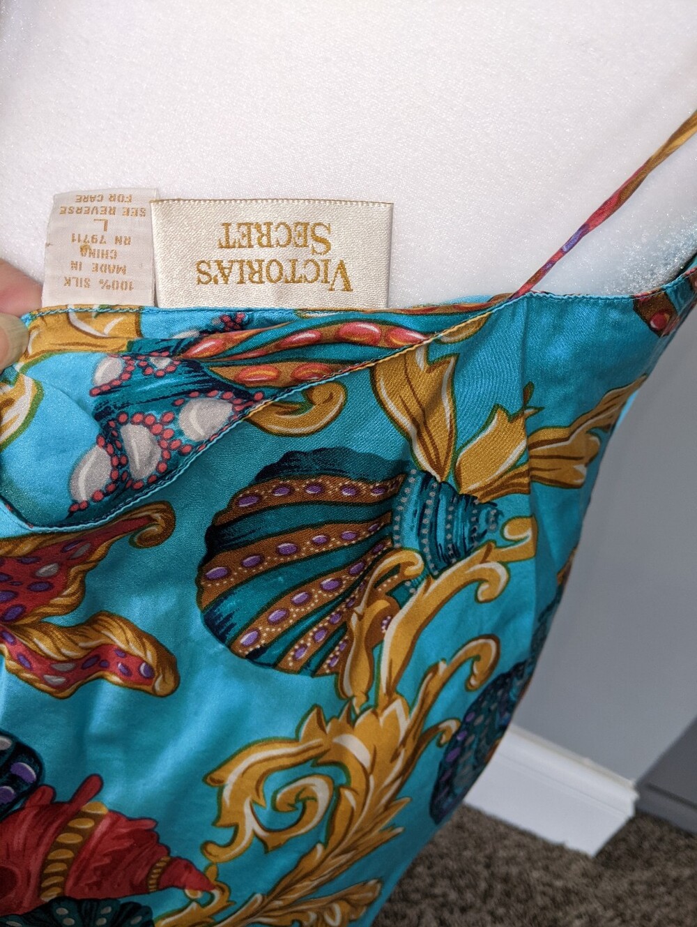 Vintage Victoria's Secret Silk Nightgown/Panties Set L - Picture 13 of 16